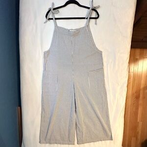 Beachwood Baby Everyday Cotton Pinstriped Overalls/Jumpsuit OS Maternity comfort